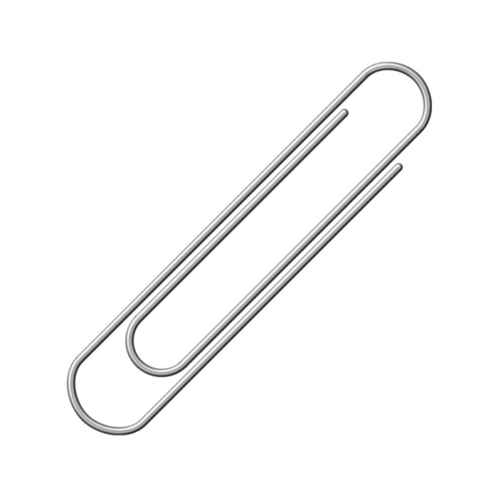 Picture of ALCO AL-260A - Paperclips, zinc plated, wavy, 50 mm, box with 40 pieces, Silver