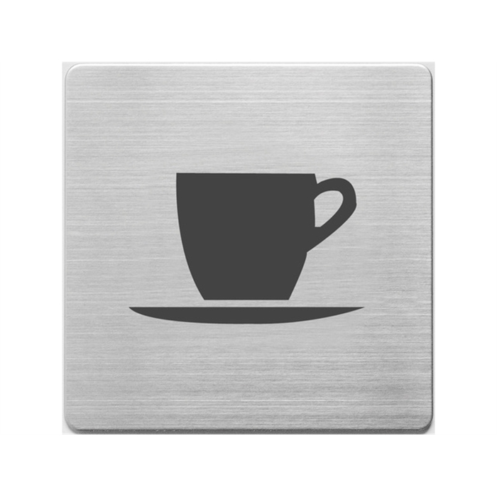 Afbeelding van pictogram Alco RVS 90x90x1mm - cafe -