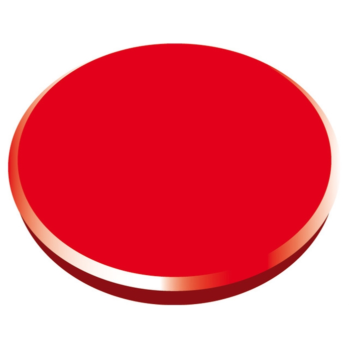 Afbeelding van magneet Alco 32mm rond doos a 10 stuks rood