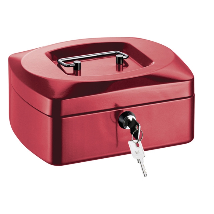 Image de ALCO AL-8410-12 - Coffret de caisse en acier, 20,5x16x8,5 cm, Rouge