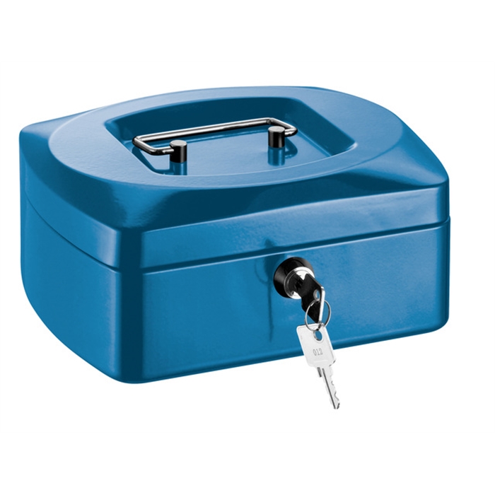 Picture of ALCO AL-8410-15 - Cash box steel, 20,5x16x8,5 cm, Blue