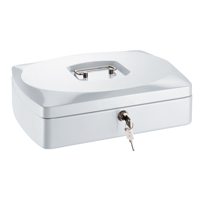 Picture of ALCO AL-8430-10 - Cash box steel, 33x23,5x9 cm, White