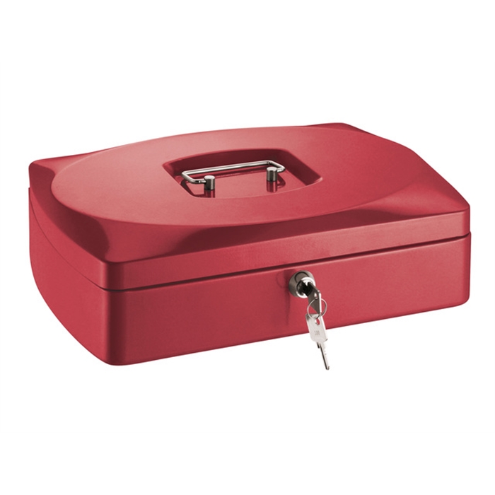 Picture of ALCO AL-8430-12 - Cash box steel, 33x23,5x9 cm, Red