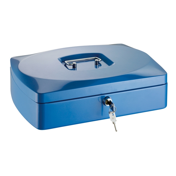 Picture of ALCO AL-8430-12 - Cash box steel, 33x23,5x9 cm, Blue