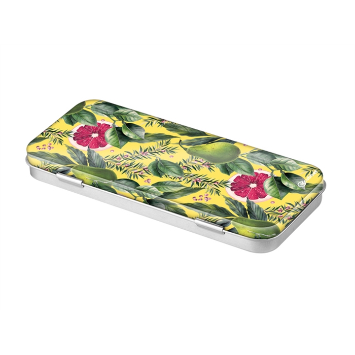 Picture of ARISTO AR-17127 - Metal pencil case, motif Fruit Garden, 24,5x2x7 cm