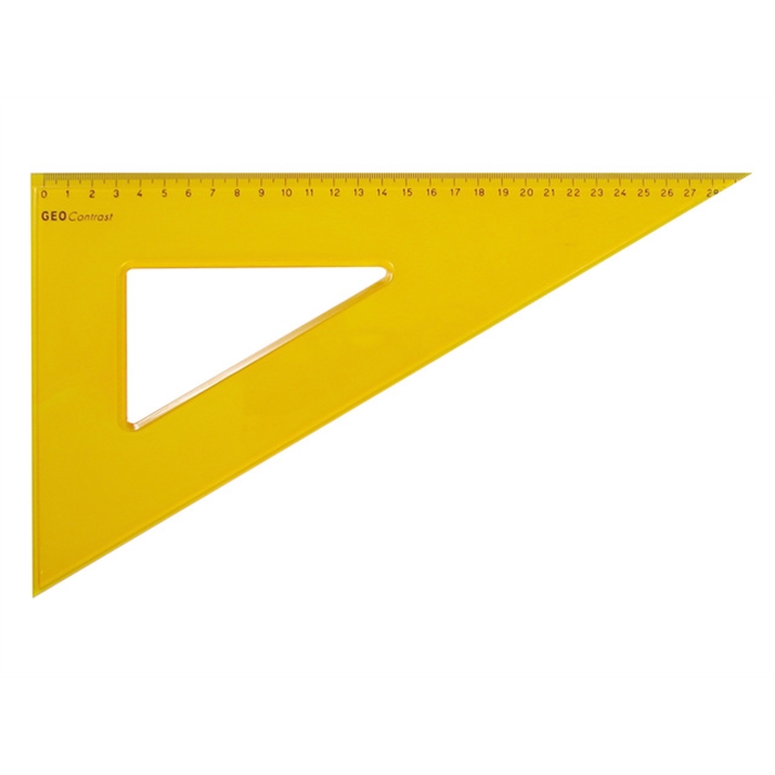 Afbeelding van ARISTO AR-22632 - Driehoek Contrast 60°, hypotenus 35 cm, Oranje/transparant, verdeling 29 cm