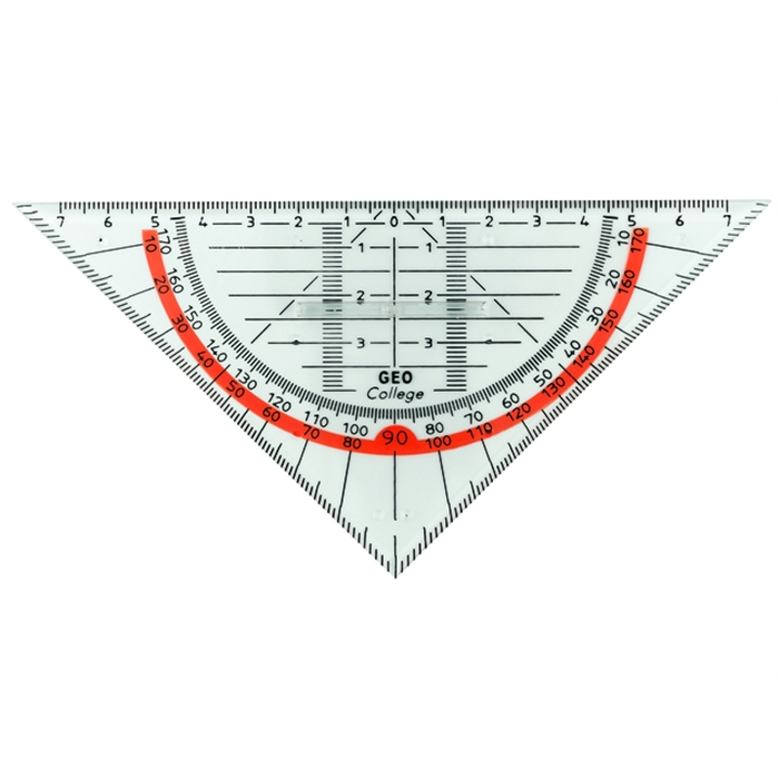 Image de ARISTO AR-23003 - Triangle géométrique College, 16 cm, Transparent, avec poignée