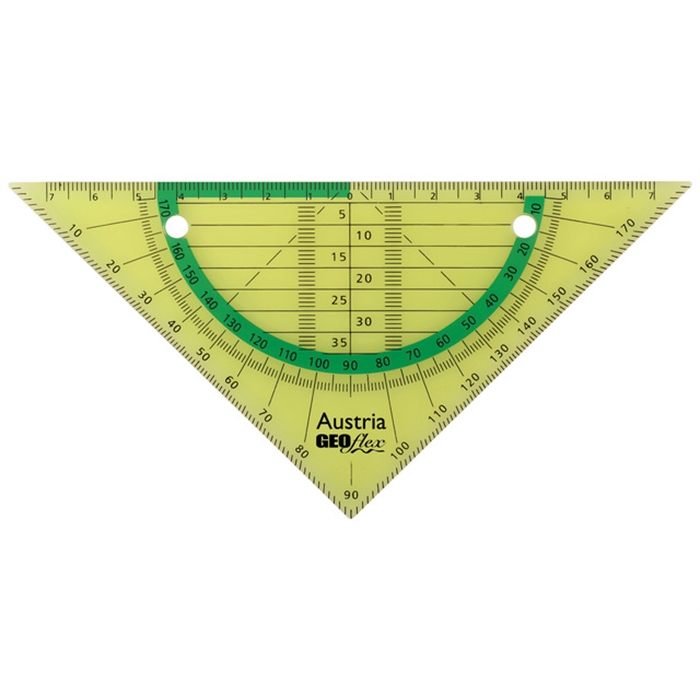 Image de ARISTO AR-23009NG - Triangle géométrique Flex, 16 cm, flexible, Vert néon