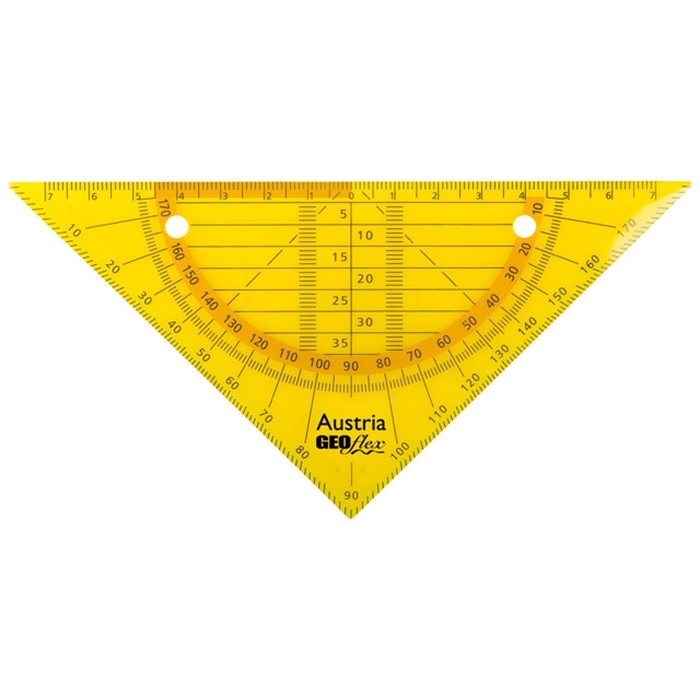 Image de ARISTO AR-23009NO - Triangle géométrique Flex, 16 cm, flexible, Orange néon