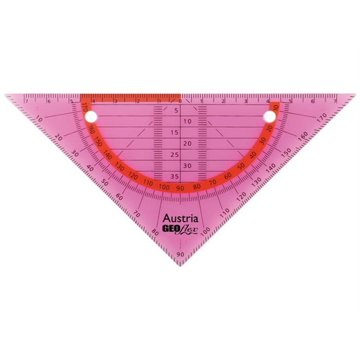 Image de ARISTO AR-23009NP - Géométrie triangle Flex, 16 cm, flexible, Rosé néon