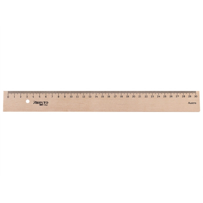 Afbeelding van ARISTO AR-23330 - Houten liniaal College, 30 cm, blisterverpakking