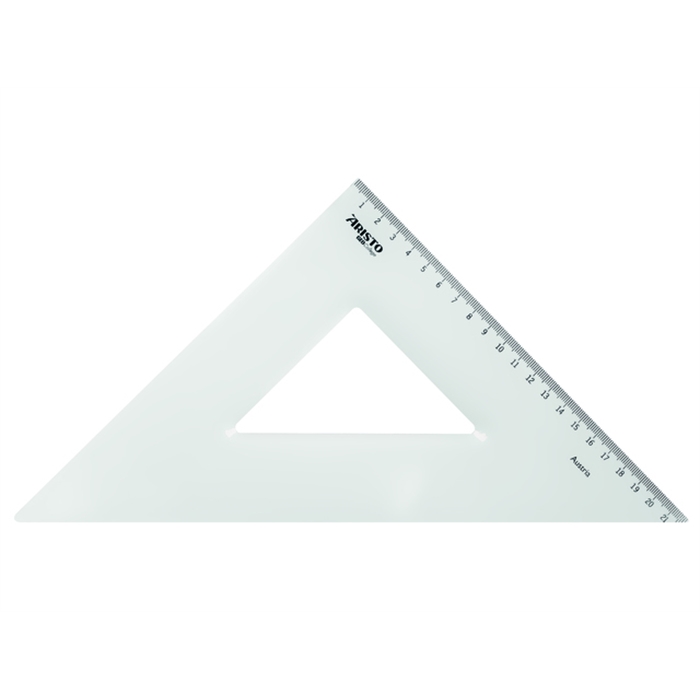 Image de ARISTO AR-23430 - Triangle College 45°, hypoténuse 30 cm, Transparent, graduation 21 cm