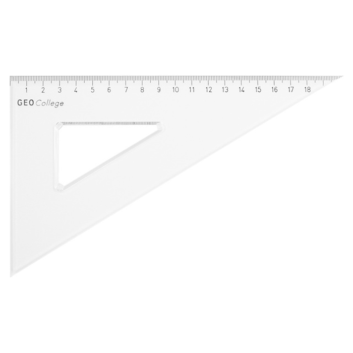 Image de ARISTO AR-23620 - Triangle College 60°, hypoténuse 23 cm, Transparent, graduation 20 cm