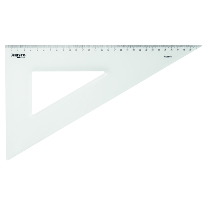 Image de ARISTO AR-23630 - Triangle College 60°, hypoténuse 35 cm, Transparent, graduation 31 cm