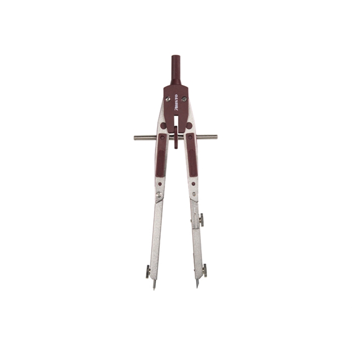 Picture of ARISTO AR55510 - Compass with quick adjustment, 2 articulated joints, Maximum circle Ø: 400 mm, Wine red/silver