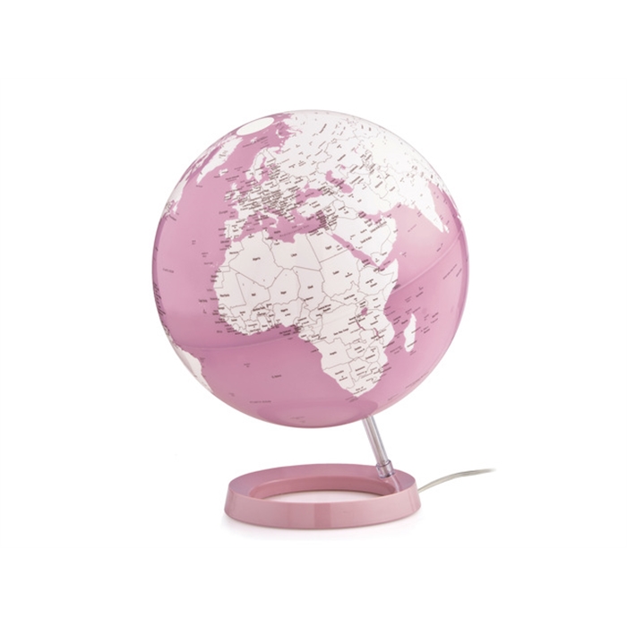 Picture of ATMOSPHERE NR-0331F7NK-GB - Globe Bright Coral, Ø 30 cm, plastic foot, with lighting, English