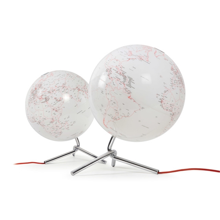 Picture of ATMOSPHERE NR-0331NONO-GB - Globe Nodo, Ø 30 cm, with lighting, White/red, English