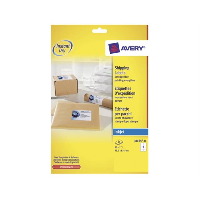 Picture of AVERY AV-J8165-10 - Inkjet address labels 99.1x67.7 mm