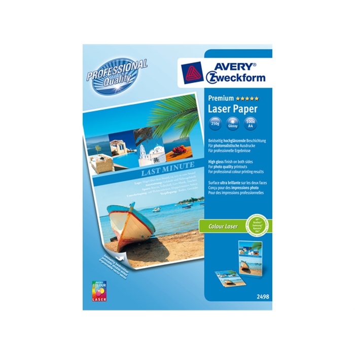 Picture of AVERY AV-2498 - A4 photo paper, PREMIUM glossy, 250 gr, 100 sheets
