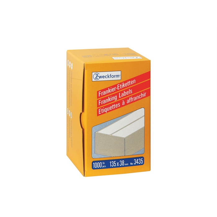 Afbeelding van AVERY AV-3435 - Frankeeretiketten, 135x38 mm, pak van 1.000 stuks