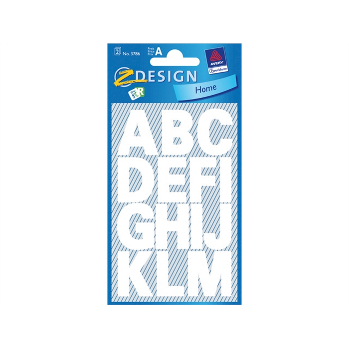 Afbeelding van AVERY AV-3786 - Belettering Z-design home, 2 vellen, Wit