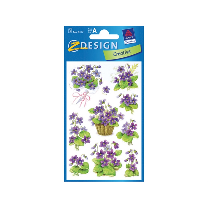 Afbeelding van AVERY AV-4317 - Creative Z-design papieren label, 3 vellen, violet