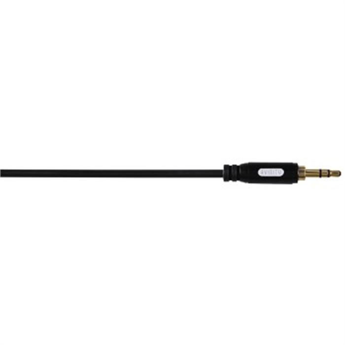 Picture of AVINITY 127040 - Audio cable, 3,5 mm jack plug/plug, stereo, gold-plated, 1,5 m, Black