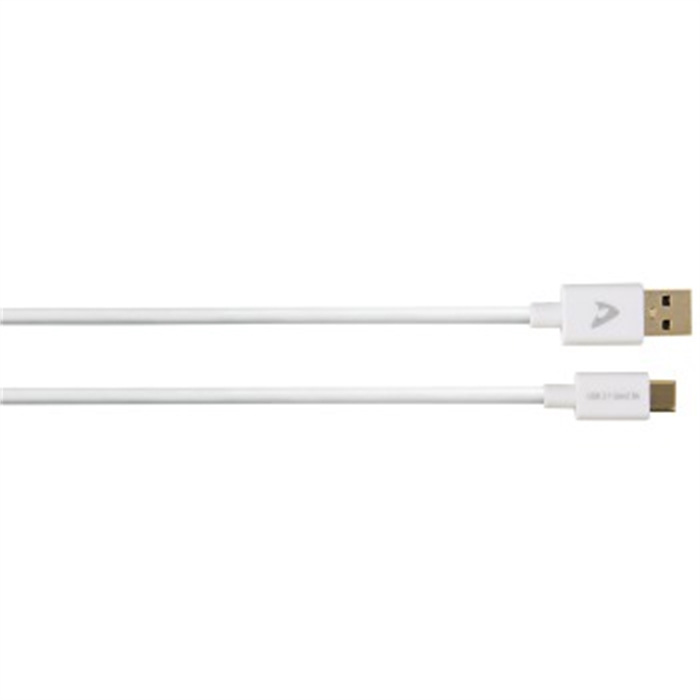 Picture of AVINITY 127053 - USB-C cable, USB 3.1 Gen 2, USB-C plug-USB-A plug, 10 Gbps, 1,00 m, White