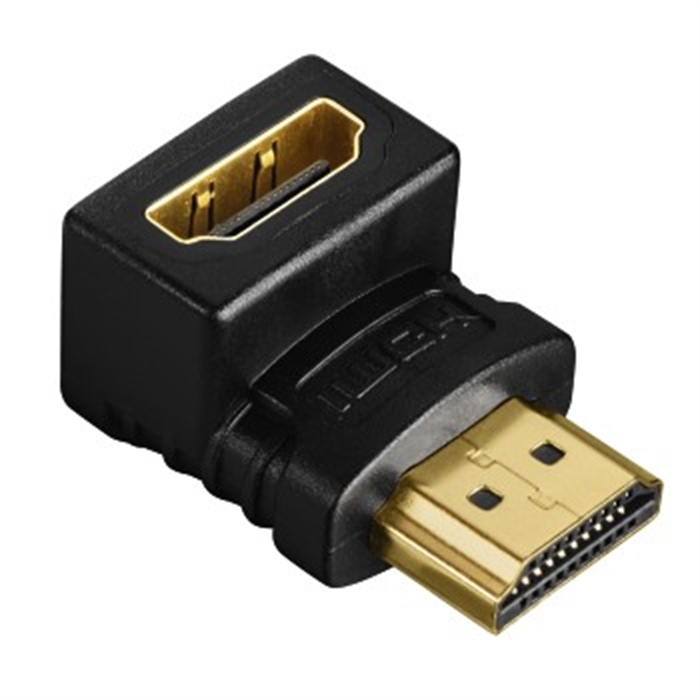 Picture of AVINITY 00127090 - High Speed HDMI™ angle adapter, plug-coupling, Down 90°, Black