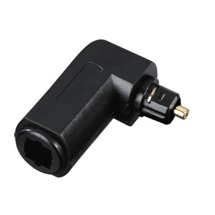 Picture of AVINITY 00127091 - ODT adapter, Toslink plug-Toslink coupling, gold-plated, 90° Flex, Black