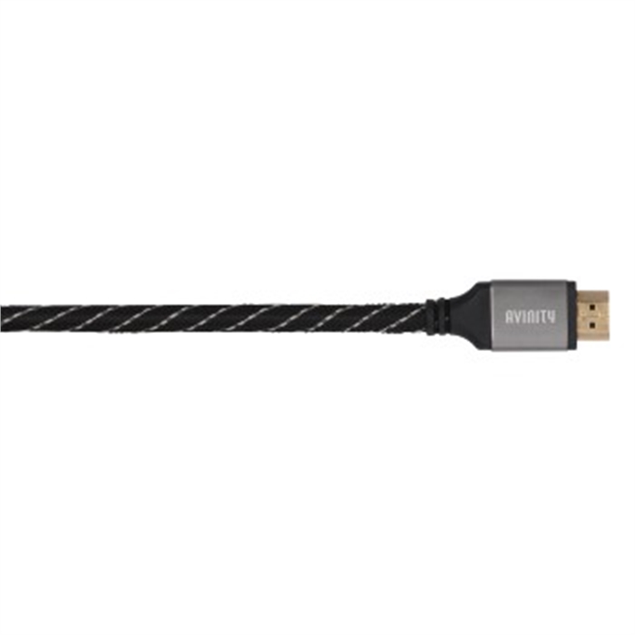 Picture of AVINITY 127103 - High Speed HDMI™ cable, plug-plug, fabric, gold-plated, Ethernet, 0,75 m, Black/white