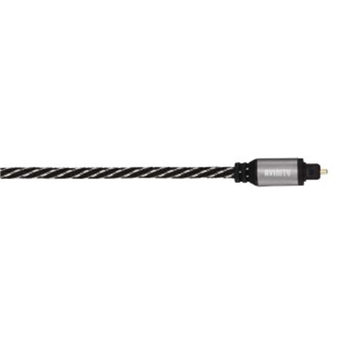 Picture of AVINITY 127111 - Audio fibre optic cable, ODT plug (Toslink), fabric, 0,75 m, Black/white