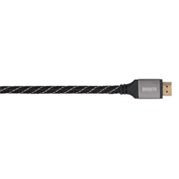 Picture of AVINITY 127123 - High Speed HDMI™ cable, plug-plug, fabric, gold-plated, Ethernet, 7,0 m, Black/white