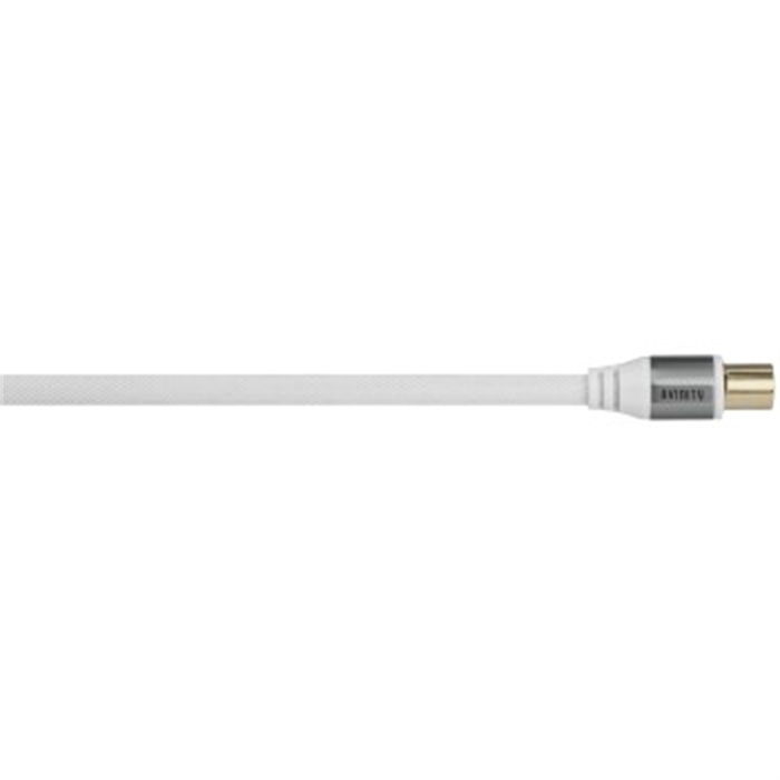 Picture of AVINITY 127199 - Antenna cable, coax plug-coax connector, fabric, gold-plated, 110 dB, 3,0 m, White