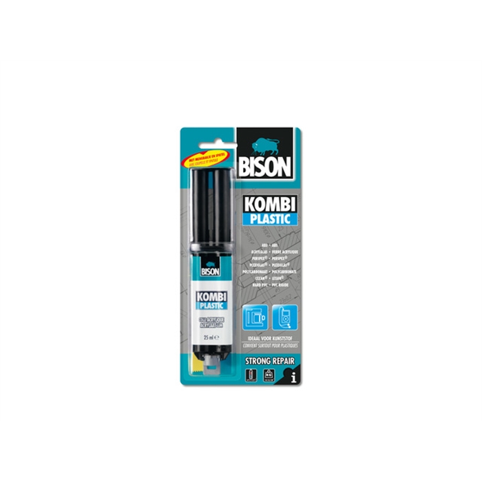 Afbeelding van Bison Kombi Plastic 2-componentenlijm 25ml blister