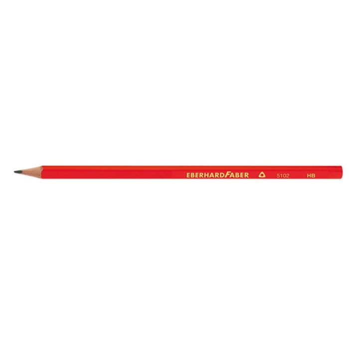 Picture of Crayon triangulaire Eberhard Faber HB laqué rouge 2mm