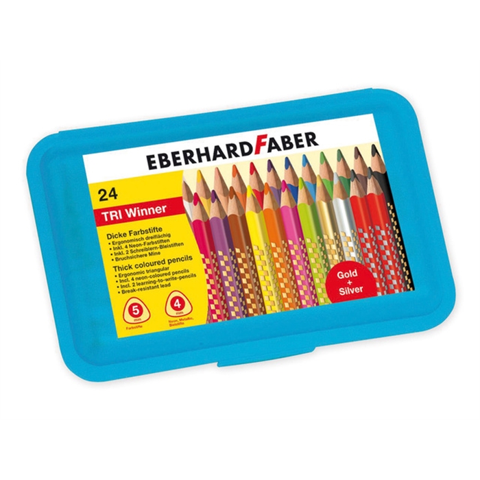 Picture of Crayon de couleur Eberhard Faber Tri Winner triedre 17,5cm  24 pcs