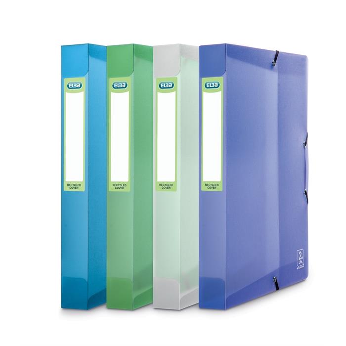 Picture of Pack of 4 Filing Boxes Elba 24x32 40mm Spine Assorted 4 Colours