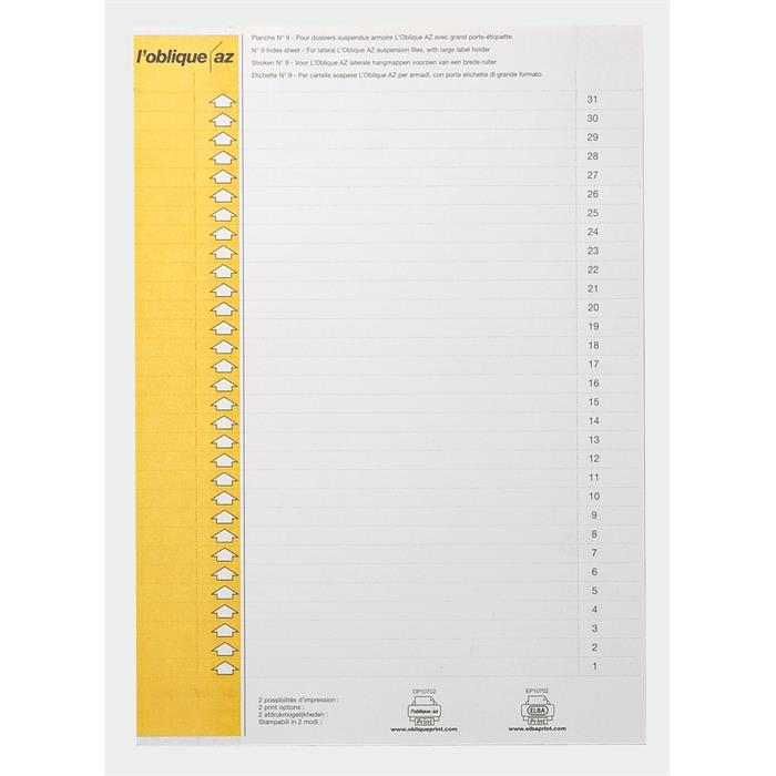 Picture of Elba type9 157x7mm labels yellow