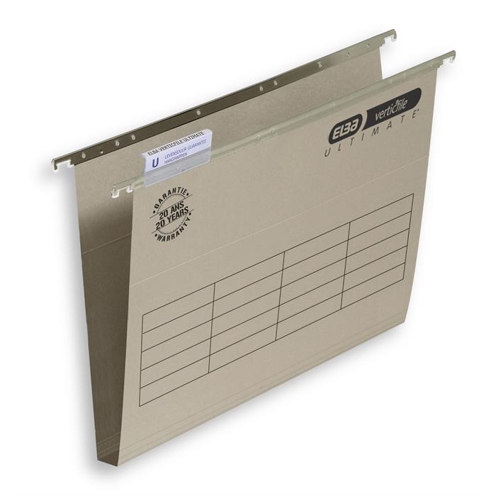 Picture of ELBA verticfile ULTIMATE, folio suspension file 240gsm card 30mm-base, grey