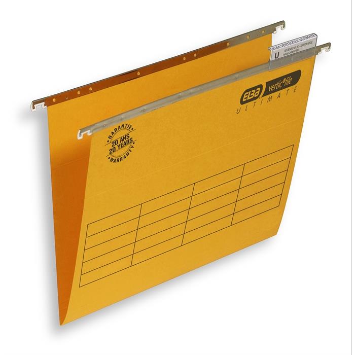 Picture of ELBA verticfile ULTIMATE, folio suspension file 240gsm card V-base, yellow