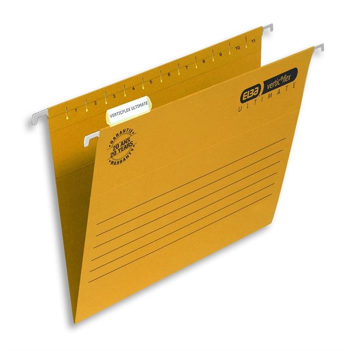 Picture of ELBA Verticflex ULTIMATE, folio suspension file 240gsm card V-base, yellow