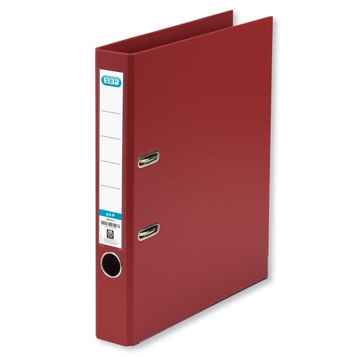 Picture of ELBA Lever Arch File Rado "smart Pro+", exchangeable spine label, A4 Spine 50 mm 2 Rings PP/PP Bordeaux