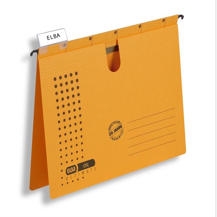 Picture of ELBA chic ULTIMATE, Suspension File A4, 240 gsm card, with metal fastener for commercial filing, yellow