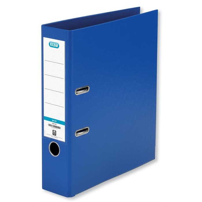 Picture of ELBA Lever Arch File Rado "smart Pro+", exchangeable spine label, A4 Spine 80 mm 2 Rings PP/PP Blue