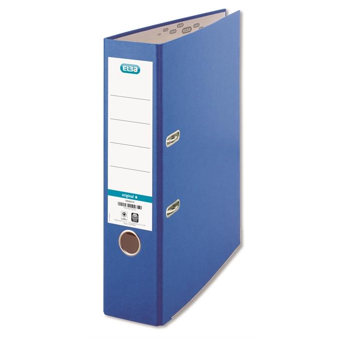 Picture of ELBA Lever Arch File "smart Original" A4 Spine 80 mm 2 Rings Pp/Paper, glued spine label, Blue