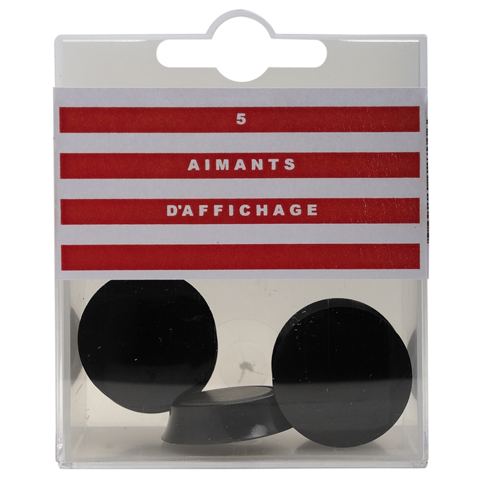 Afbeelding van Doos met 5 magneten F27 - 27mm diameter-Zwart