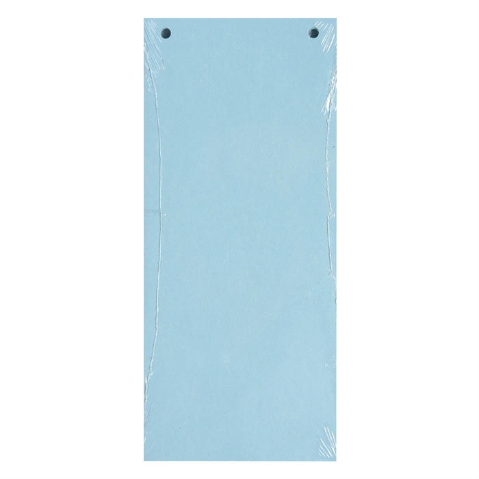 Afbeelding van Pak 100 tabkaarten horizontaal effen geperforeerd Forever - 105x240mm-Blauw