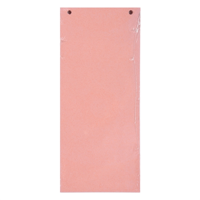 Afbeelding van Pak 100 tabkaarten horizontaal effen geperforeerd Forever - 105x240mm-Roze