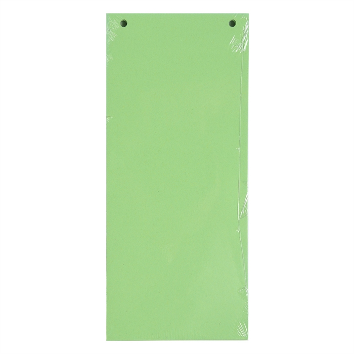 Afbeelding van Pak 100 tabkaarten horizontaal effen geperforeerd Forever - 105x240mm-Groen